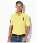 polo ralph lauren big pony tee shirt hommes new cool jaune blue